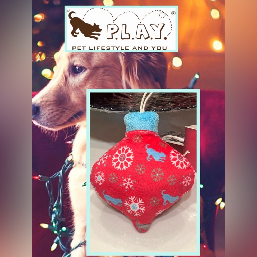 🆕 3/for $20 in a BUNDLE  ~ P.L.A.Y. Santa's Snowflakes Dog Toy
